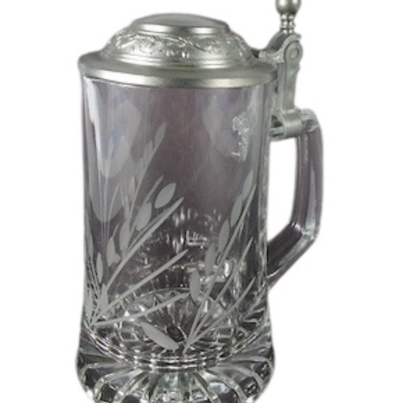 Vintage German Crystal Joska Waldglashutte Bodenmais Stein With Wheat Etching - Picture 1 of 13